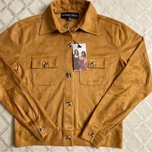 Kendall+Kylie Faux Suede Light Jacket, size XS new
